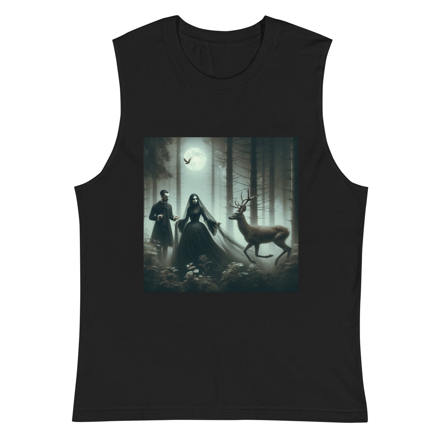 Goth Couple In The Dark Forest | Goth Muscle Shirt