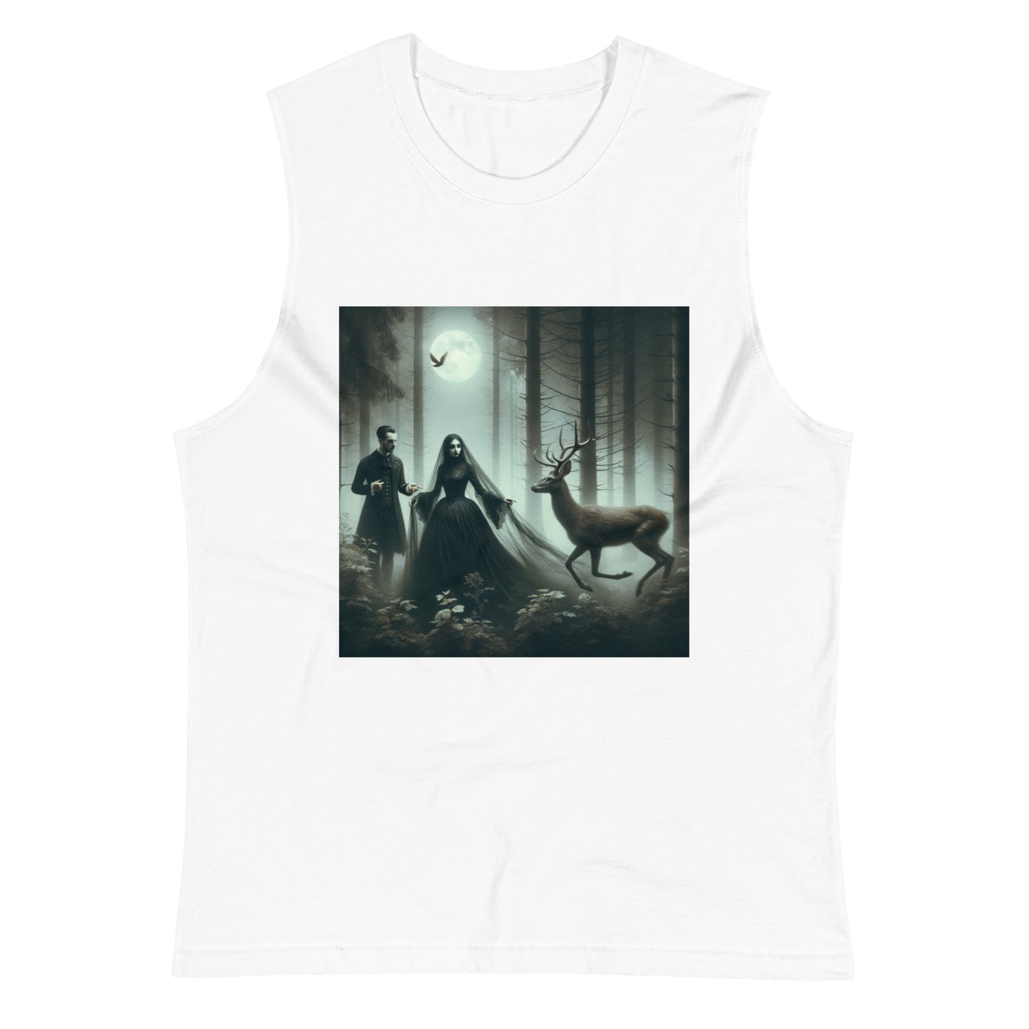 Goth Couple In The Dark Forest | Goth Muscle Shirt