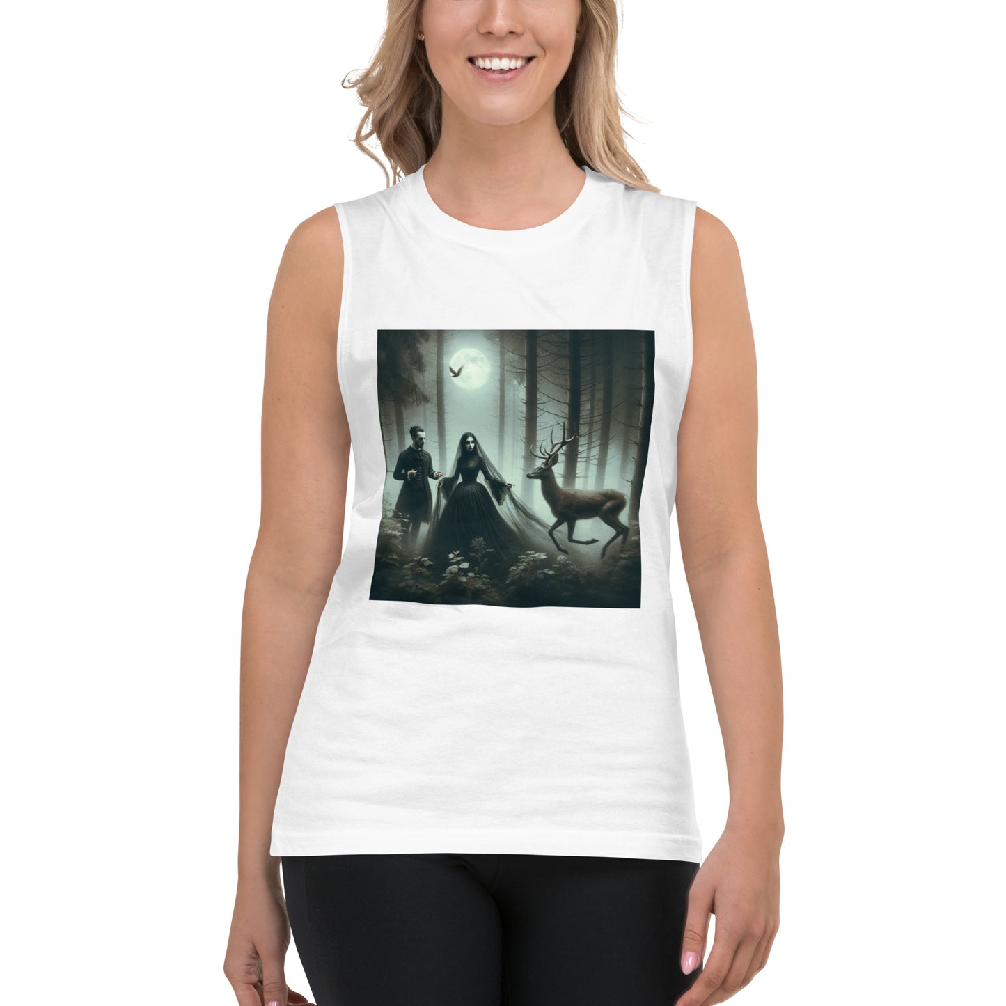 Goth Couple In The Dark Forest | Goth Muscle Shirt