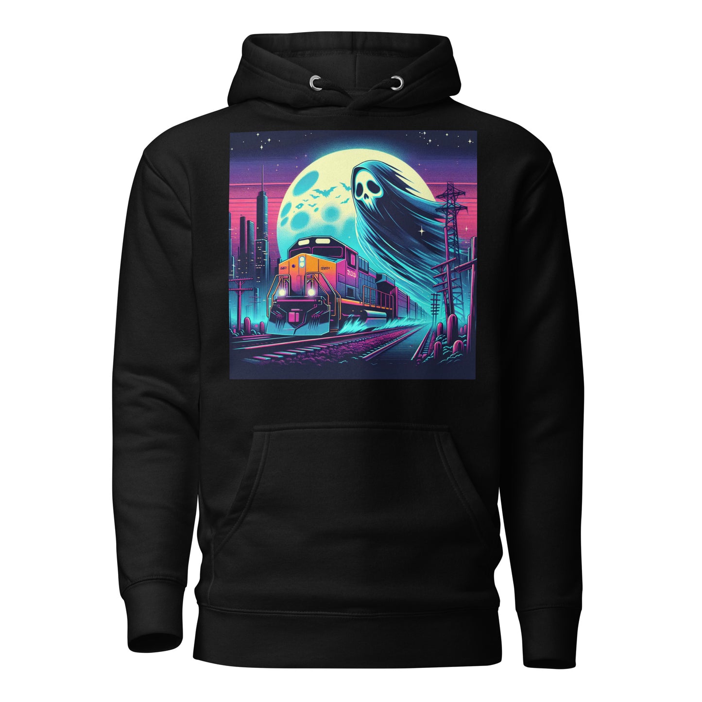 Ghost Train In The City | Goth Unisex Hoodie