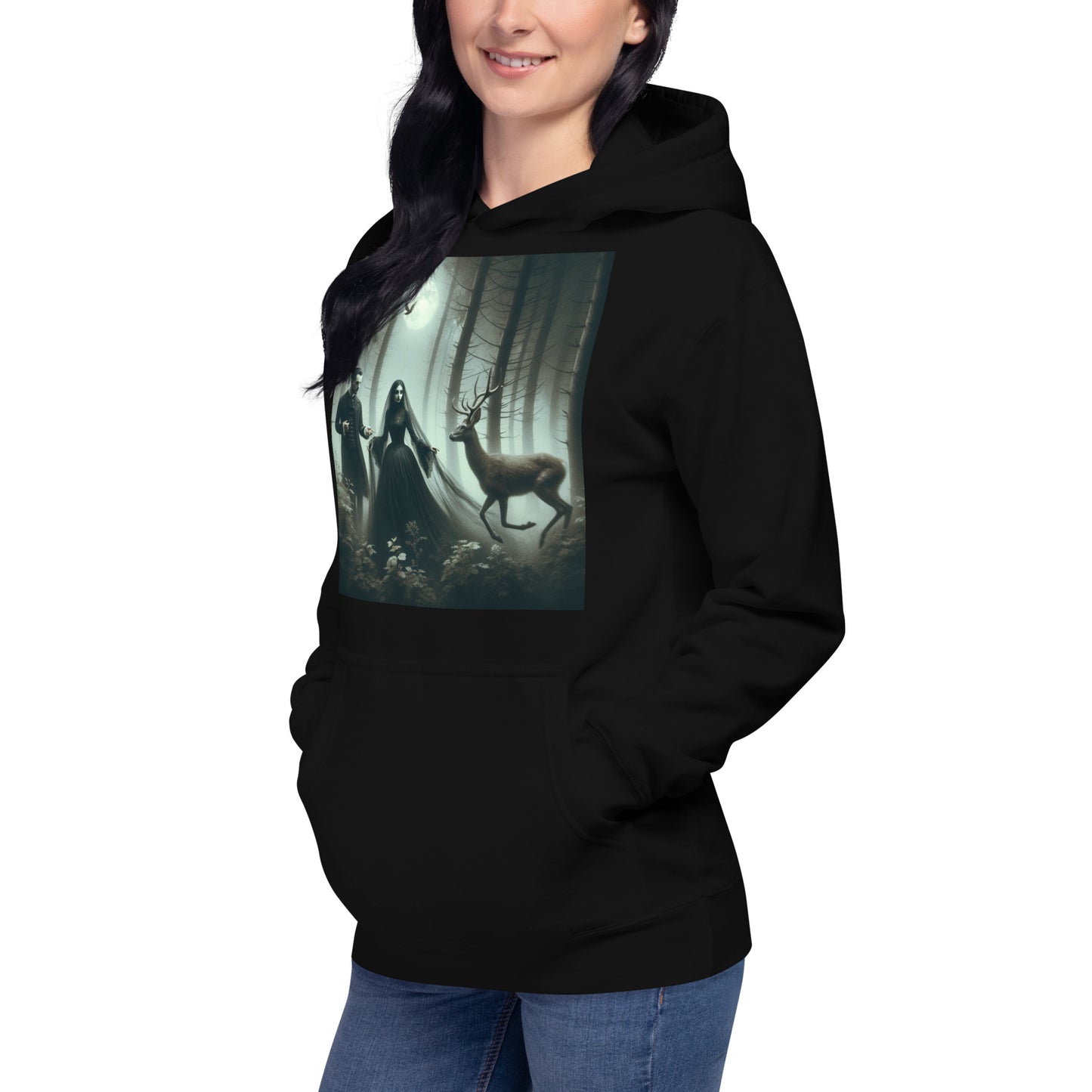 Goth Couple In The Dark Forest | Goth Unisex Hoodie