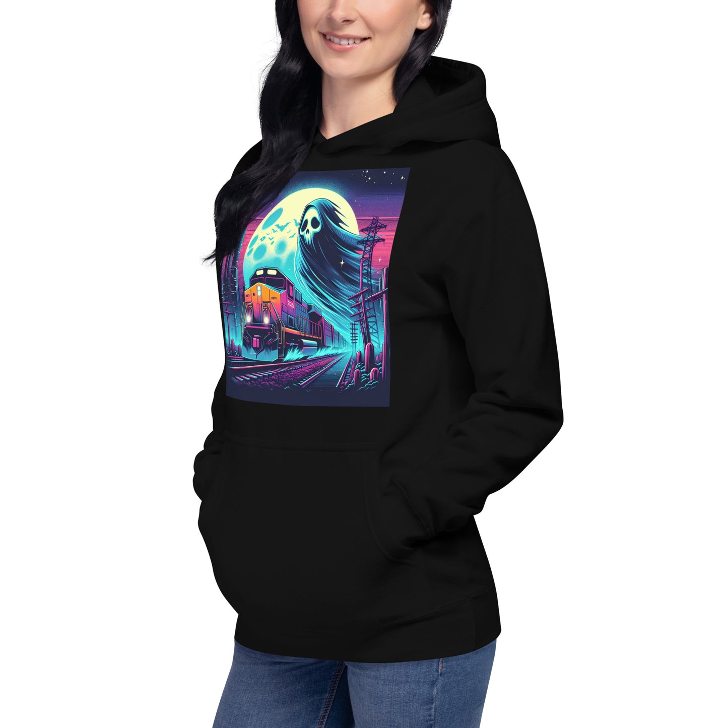 Ghost Train In The City | Goth Unisex Hoodie