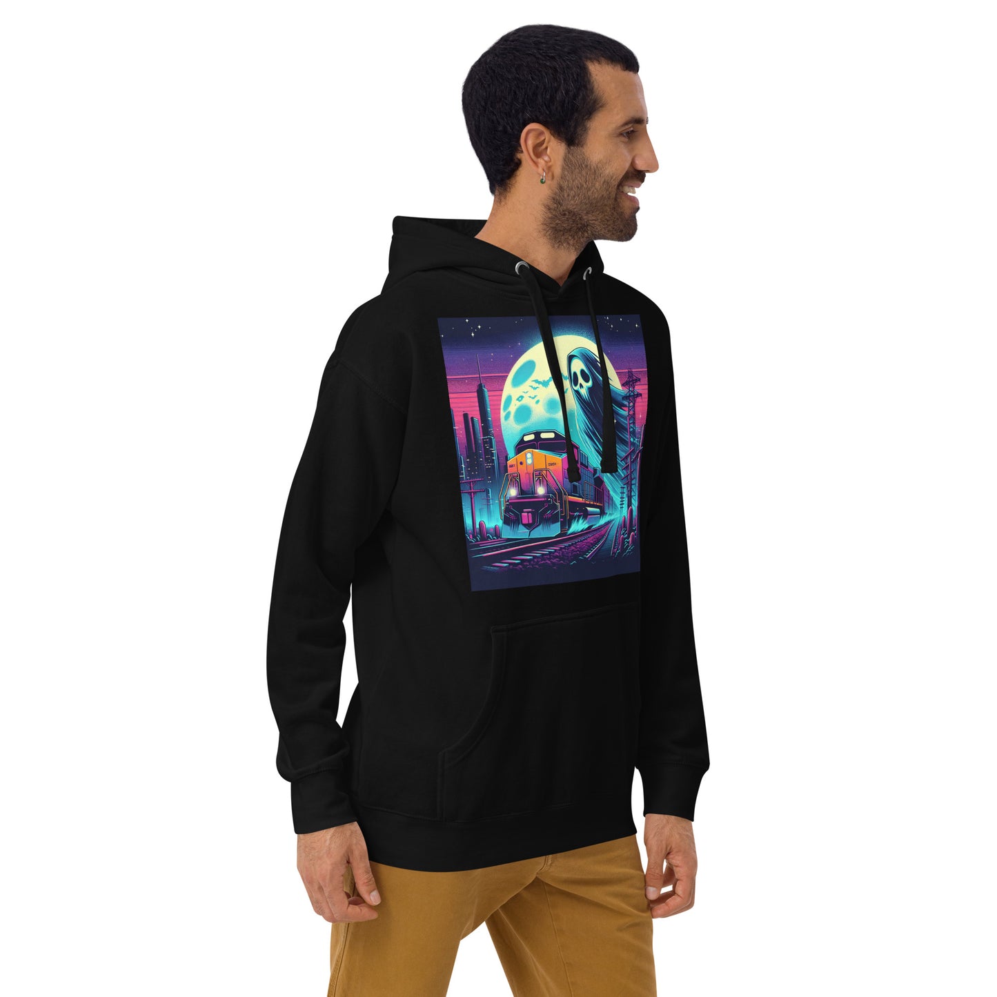 Ghost Train In The City | Goth Unisex Hoodie