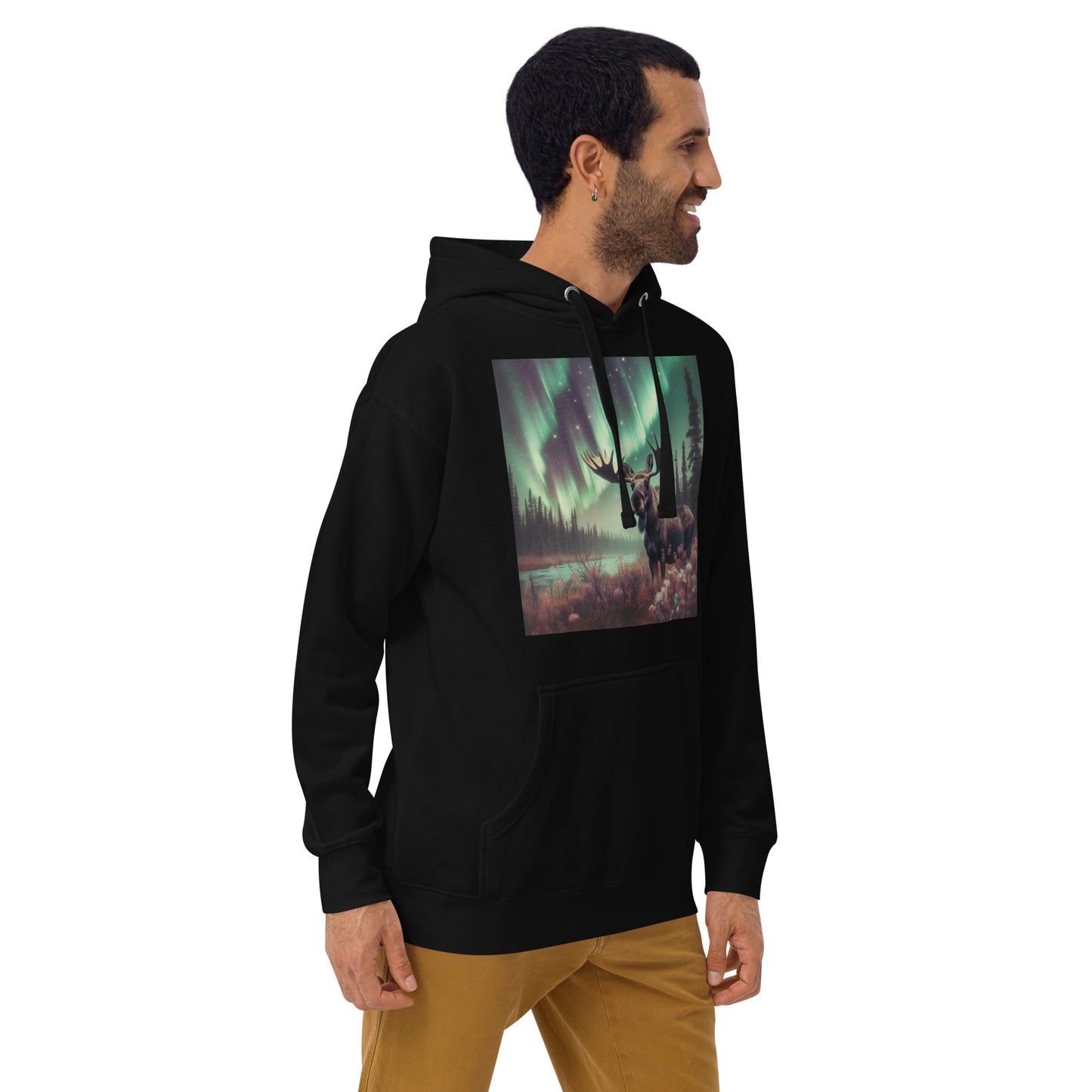 Moose and the Northern Lights Unisex Hoodie