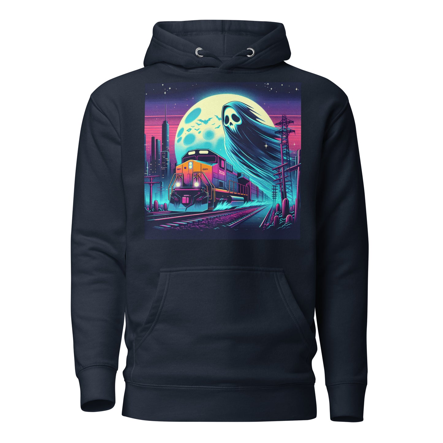 Ghost Train In The City | Goth Unisex Hoodie