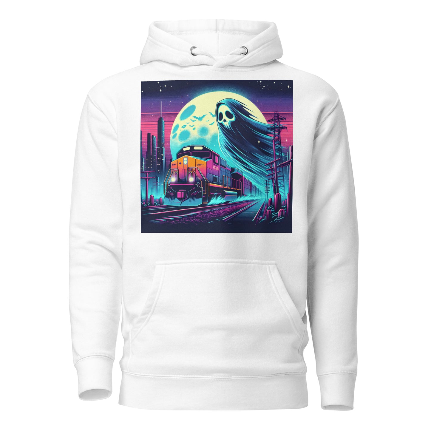 Ghost Train In The City | Goth Unisex Hoodie