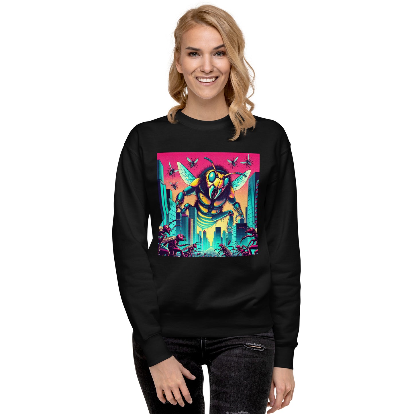 Attack Of The Giant Man Eating Hornets | Weird Unisex Premium Sweatshirt