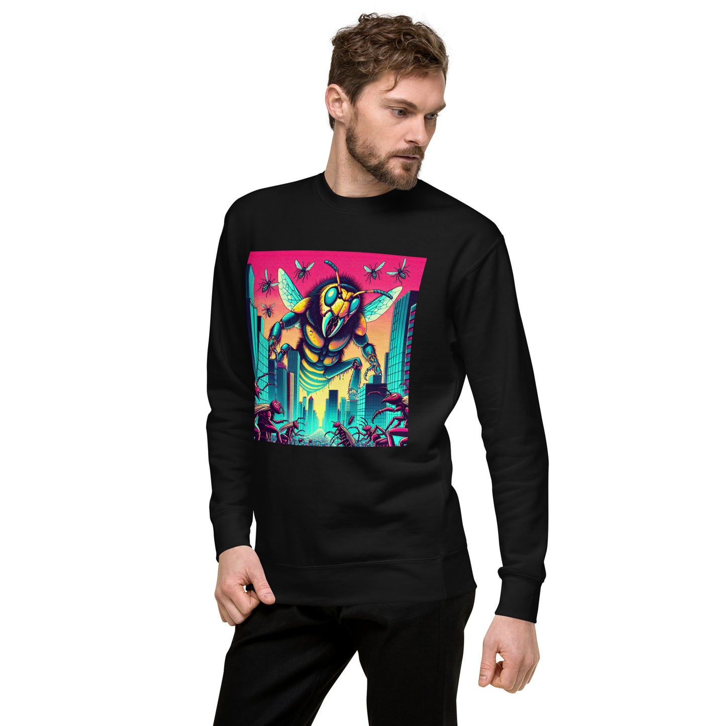 Attack Of The Giant Man Eating Hornets | Weird Unisex Premium Sweatshirt