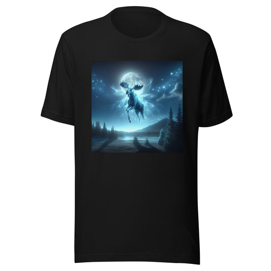 Ghost Moose In The Sky | Goth Great Outdoors Unisex t-shirt