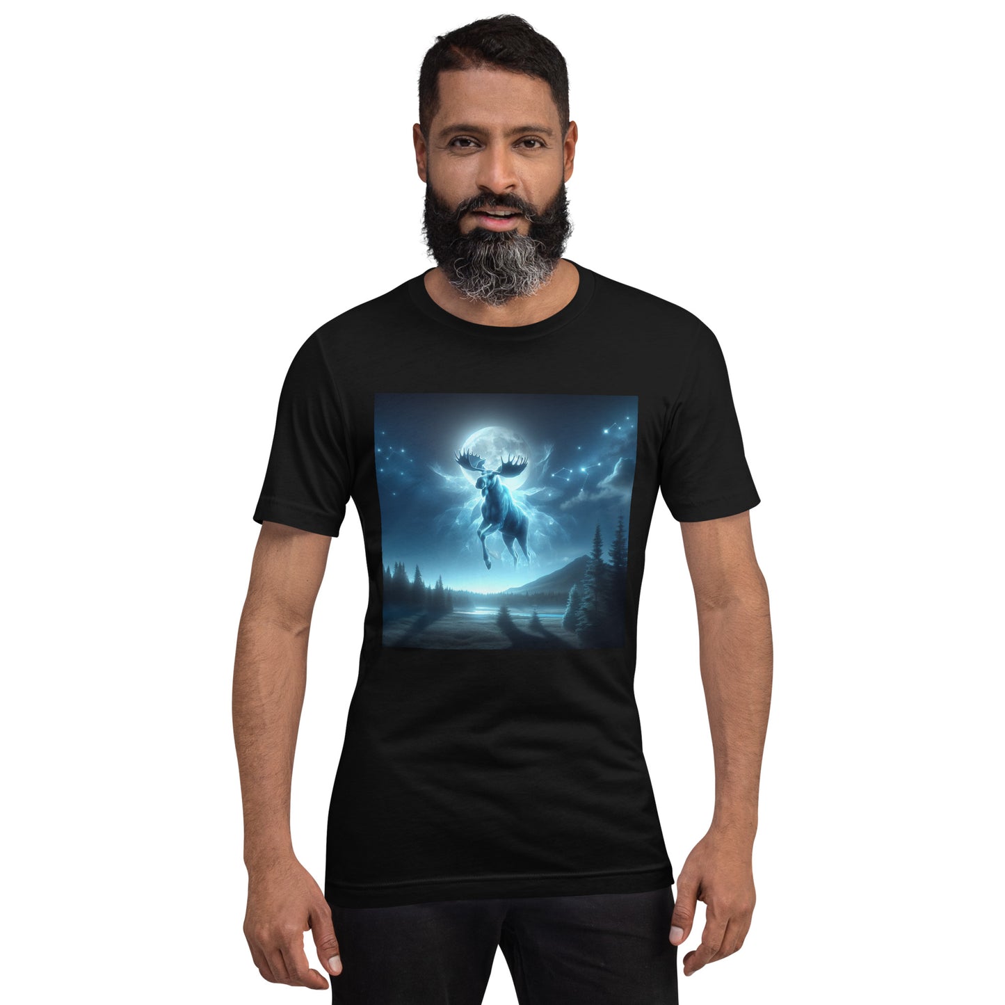 Ghost Moose In The Sky | Goth Great Outdoors Unisex t-shirt