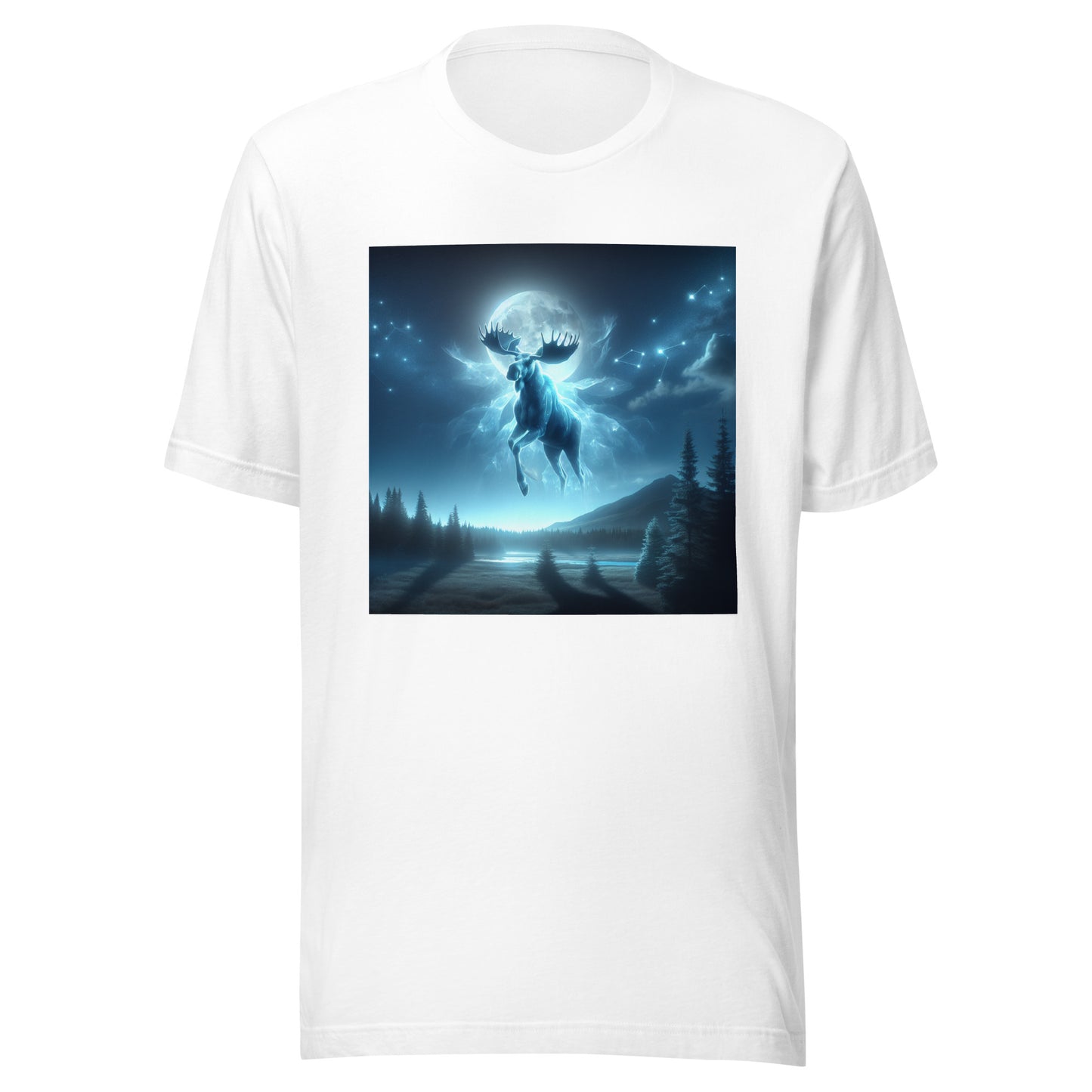 Ghost Moose In The Sky | Goth Great Outdoors Unisex t-shirt