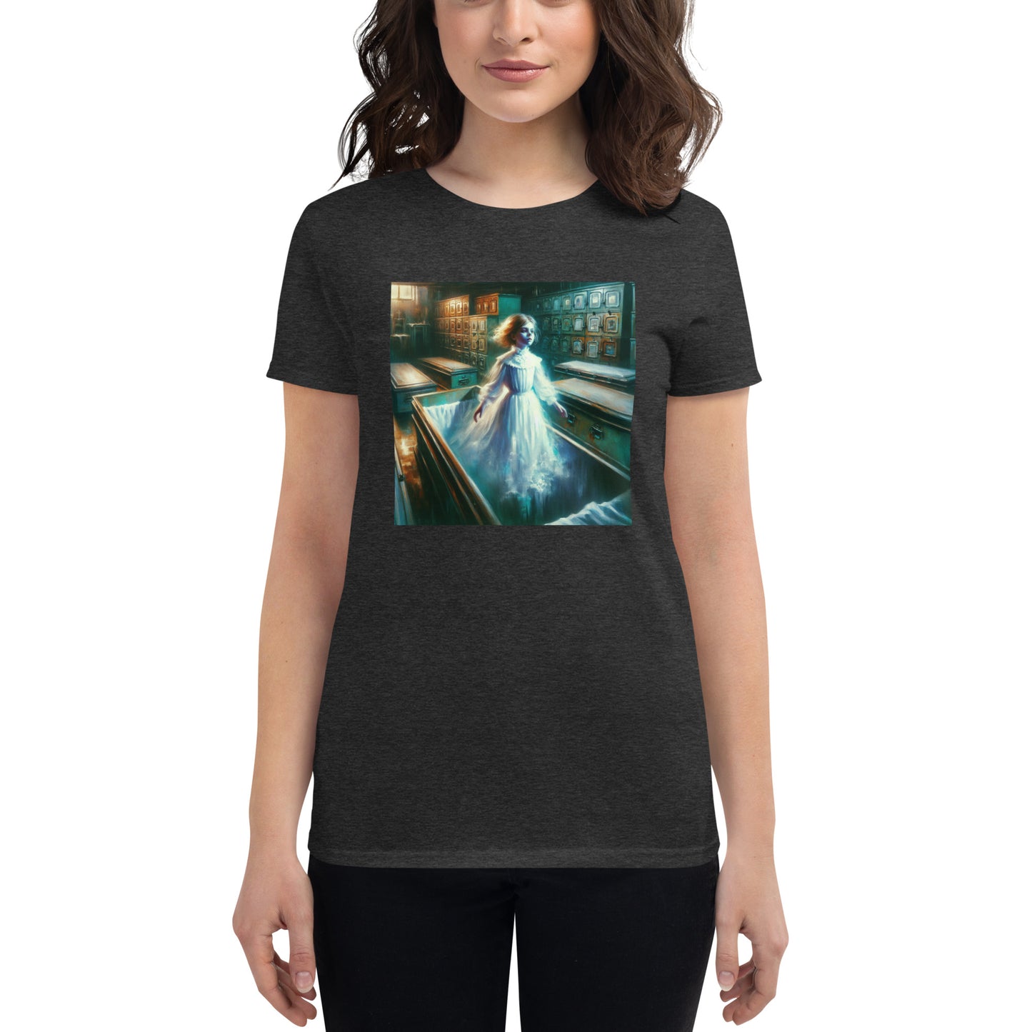 Young Ghost Girl Floating In The Morgue | Goth Women's short sleeve t-shirt