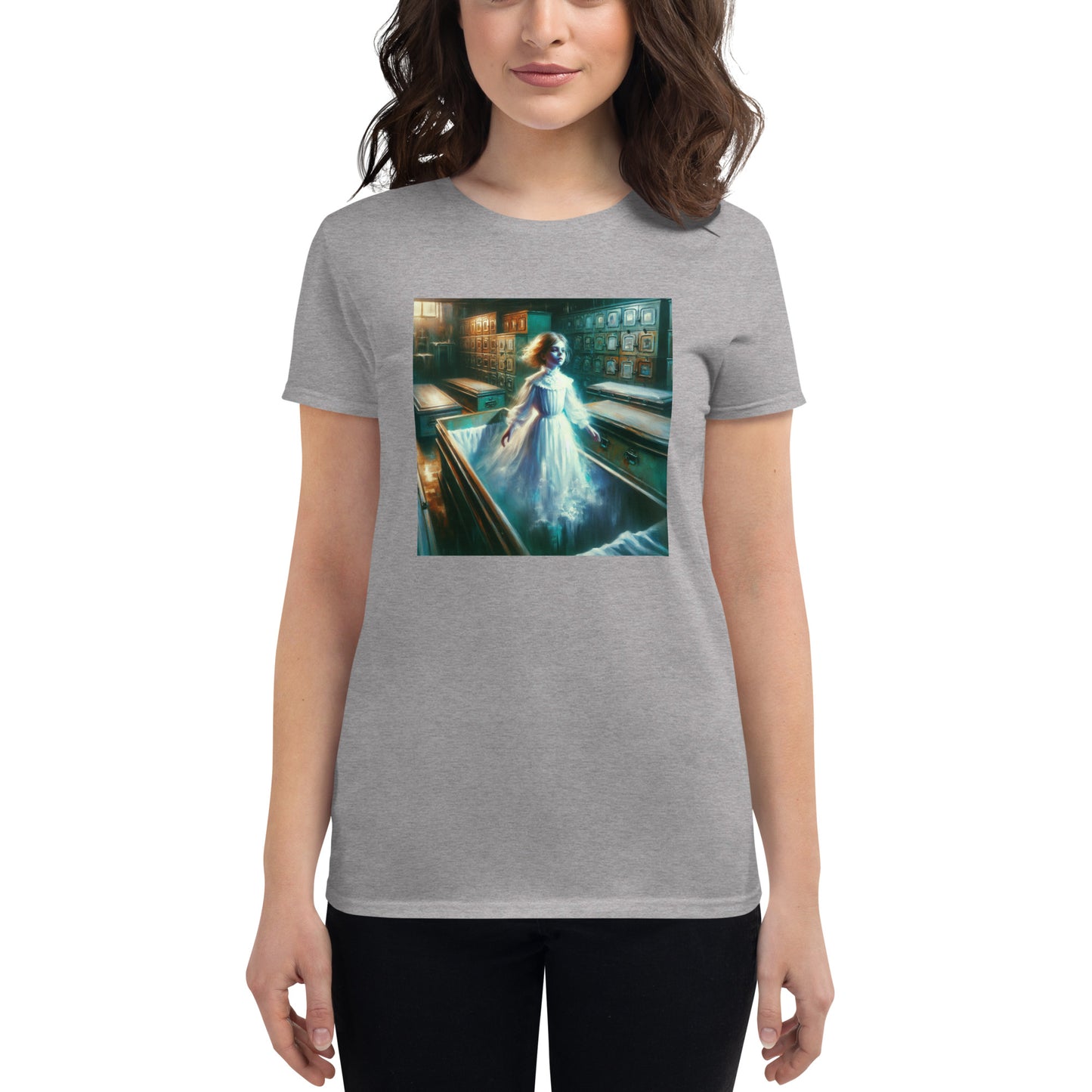 Young Ghost Girl Floating In The Morgue | Goth Women's short sleeve t-shirt