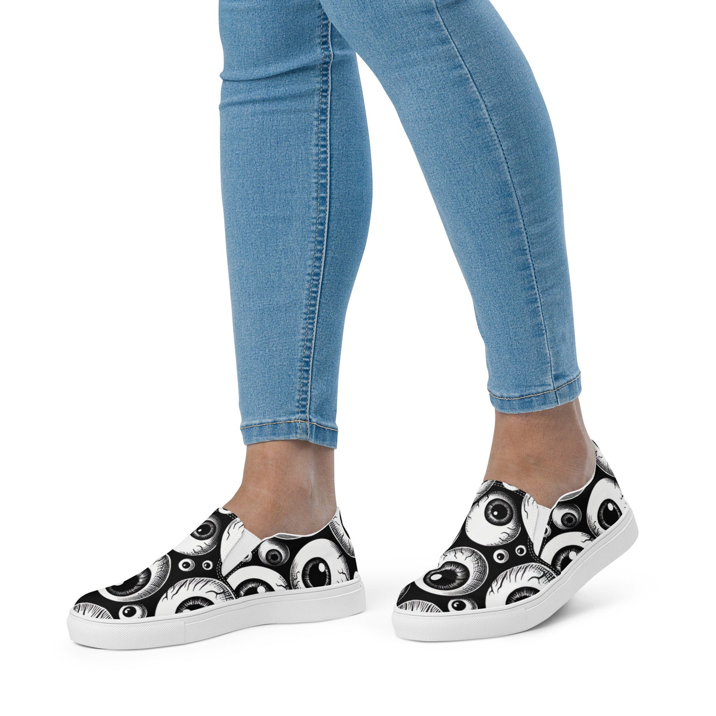 Eyeballs | Women’s weird slip-on canvas shoes