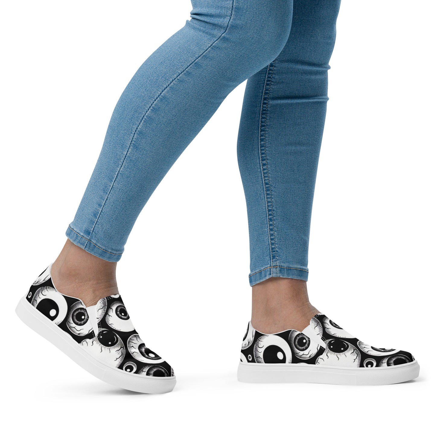 Eyeballs | Women’s weird slip-on canvas shoes