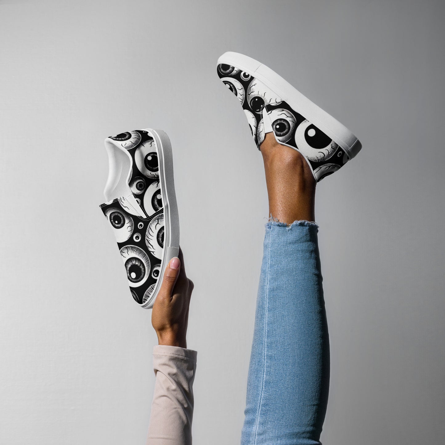 Eyeballs | Women’s weird slip-on canvas shoes