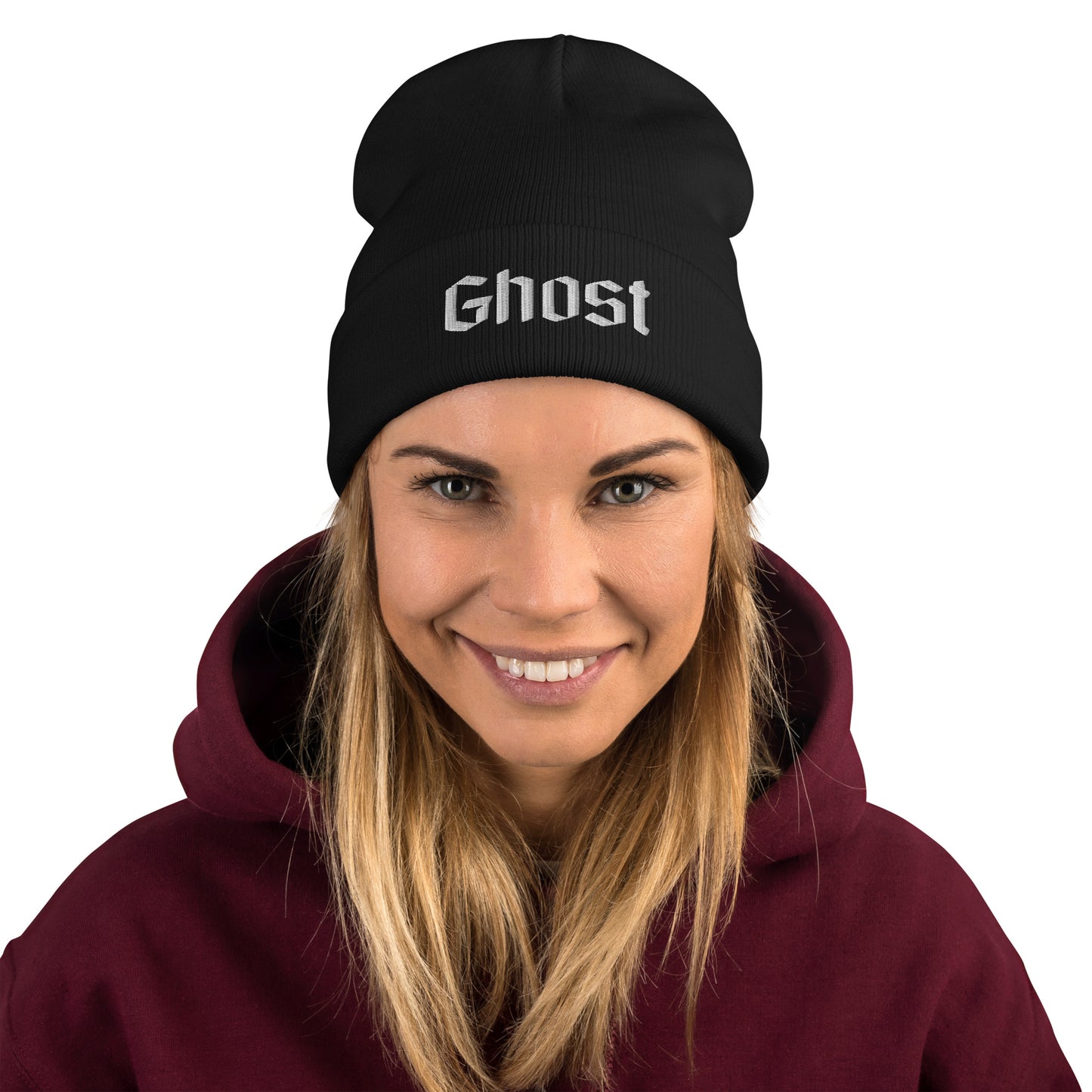 Ghost Embroidered Beanie